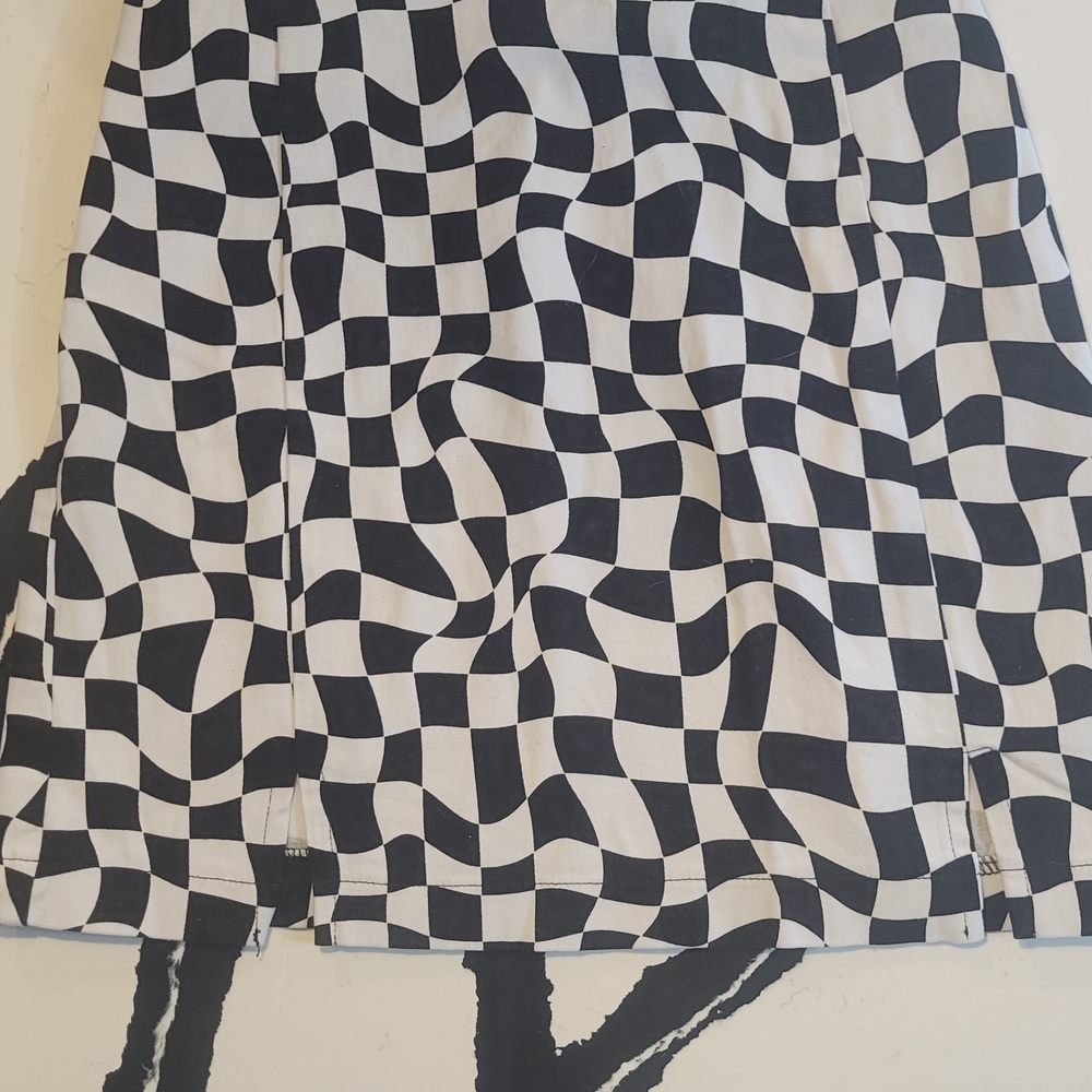 Checkered Black and White Skirt